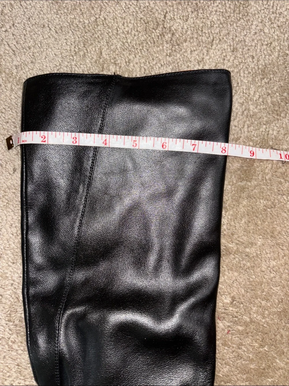 mark. Black Leather Tall Order Kitten Heel Boots Size 6